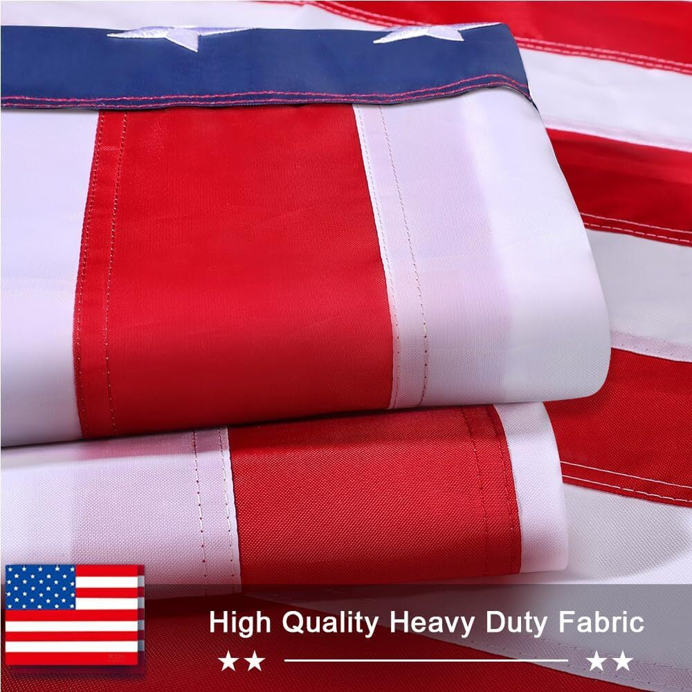 American Flag 5X8 FT Heavy Duty - 100% Made in USA - USA Flag 5X8 Outdoor, US