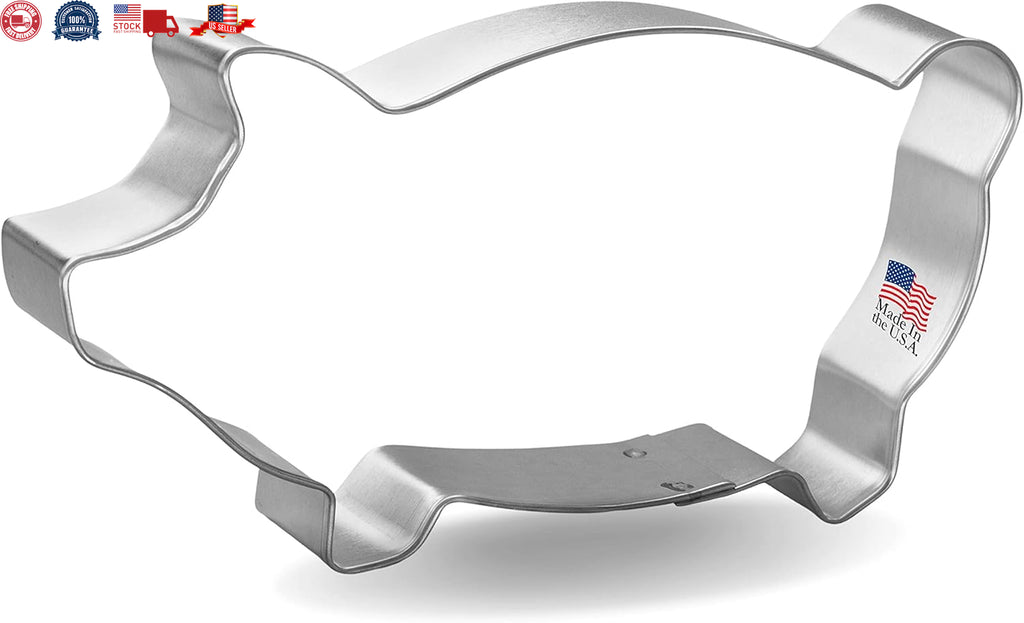Marranitos Pig Cookie Cutter 5 Inch –Tin Plated Steel Cookie Cutters – Marranito