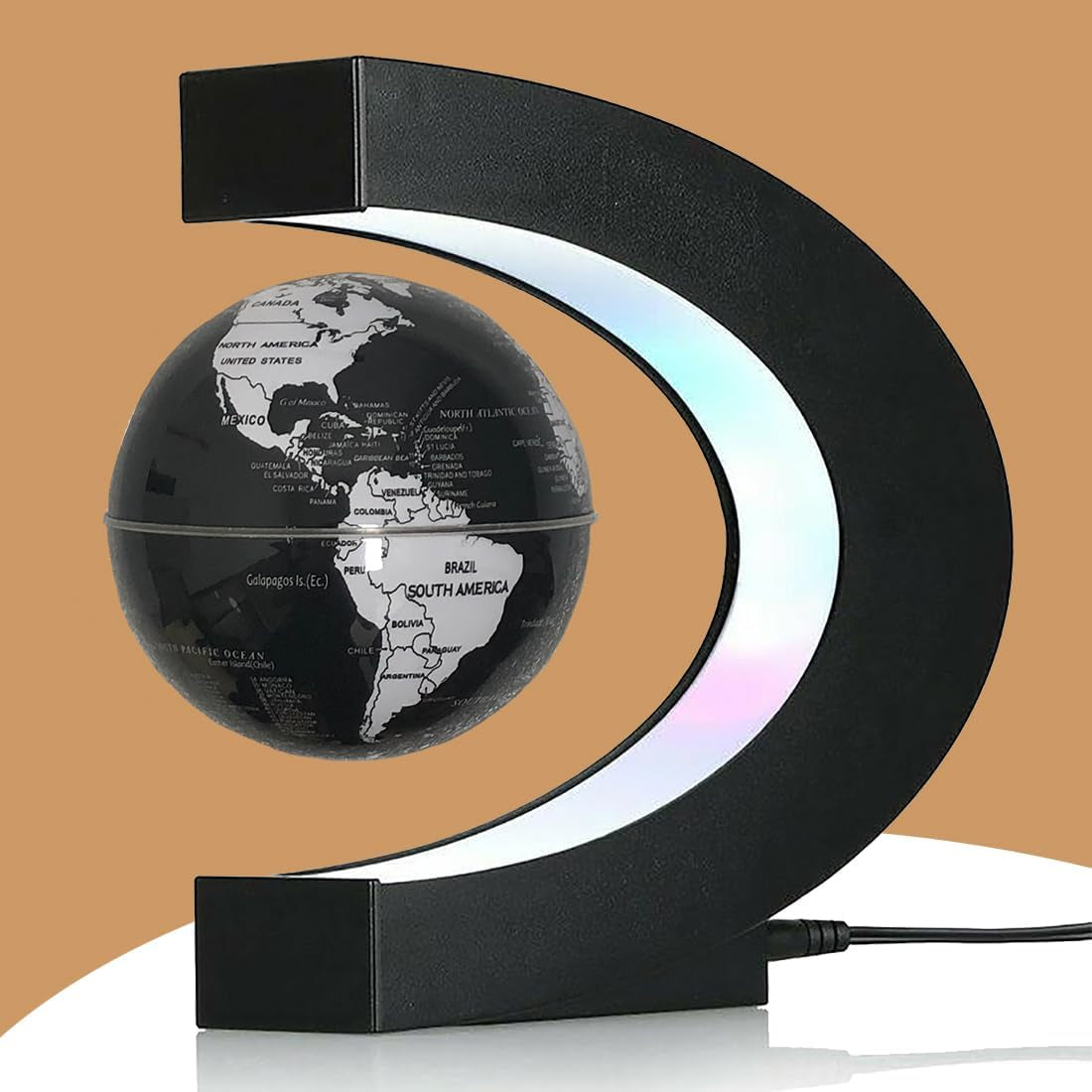 Magnetic Levitation Globe with LED Light, Desktop Decorations, Unique Gift | Father'S Day Gifts, Stunning Visuals, Atmospheric Lighting, Perfect Gift, Compact & Stylish, Valentine'S Day Gifts
