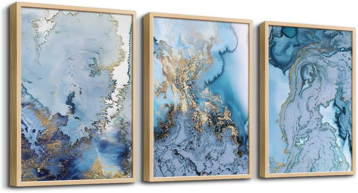 Set of 3 Wall Art Canvas Prints, Beach Sunrise Sunset Pictures Wall Decor Ocean Waves Nature Seascape Poster Coastal Landscape Painting for Living Room, Bedroom, Office Home Decor