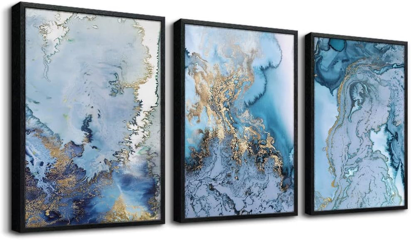 Set of 3 Wall Art Canvas Prints, Beach Sunrise Sunset Pictures Wall Decor Ocean Waves Nature Seascape Poster Coastal Landscape Painting for Living Room, Bedroom, Office Home Decor