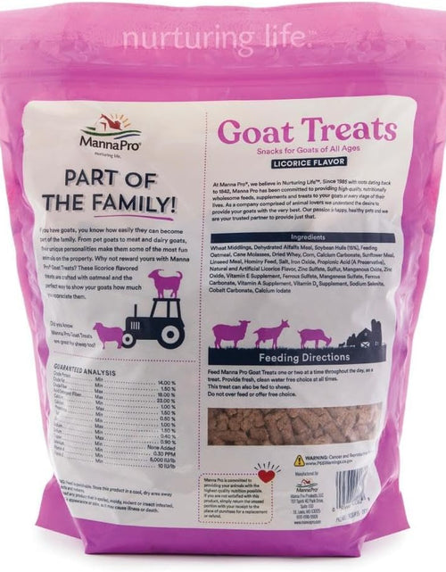 Load image into Gallery viewer, Goat Treats - Made with Oatmeal – Daily Goat Treats - Licorice Flavor – 6 Pounds of Goat Treats
