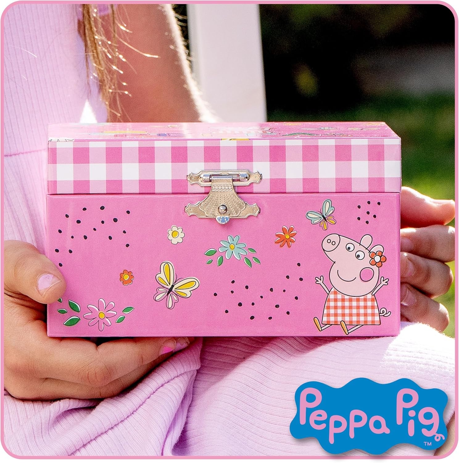 Peppa Pig Jewelry Box for Girls Musical Jewelry Box with Spinning Figurine, Peppa Pig Toys for Kids Ages 3-5 Plays Peppa Pig Theme Song