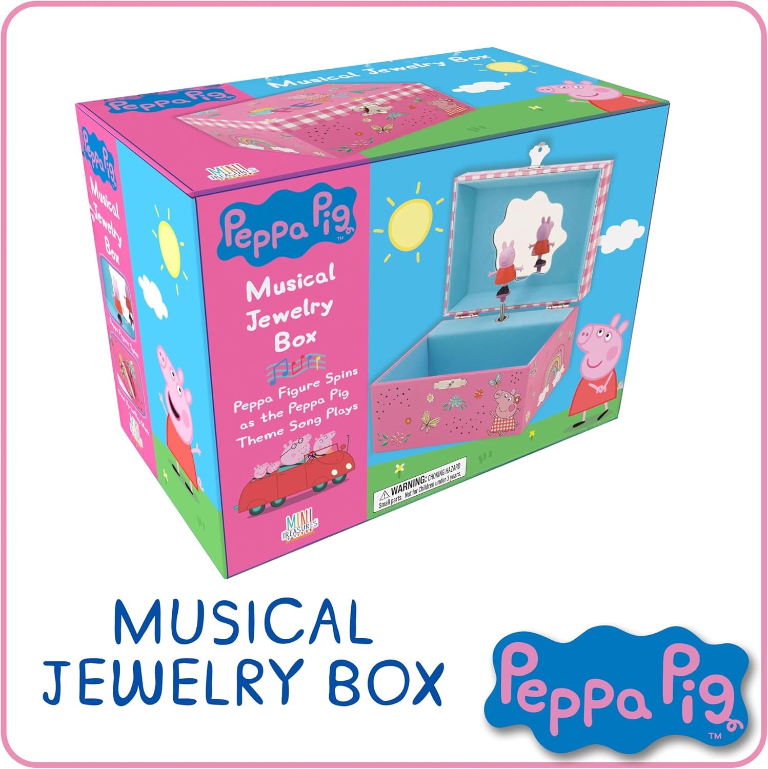 Peppa Pig Jewelry Box for Girls Musical Jewelry Box with Spinning Figurine, Peppa Pig Toys for Kids Ages 3-5 Plays Peppa Pig Theme Song