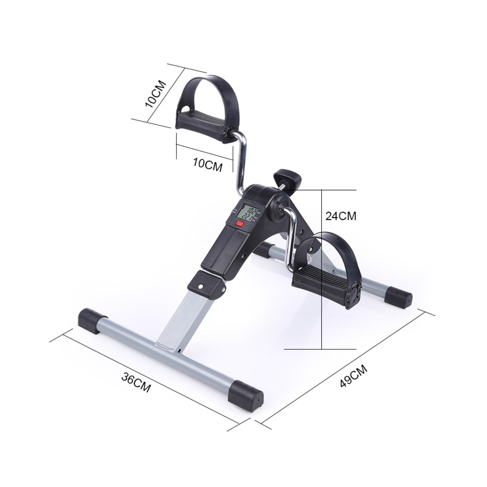 Foldable Pedal Exerciser Mini Arm Leg Exercise Bike with LCD Screen Display New