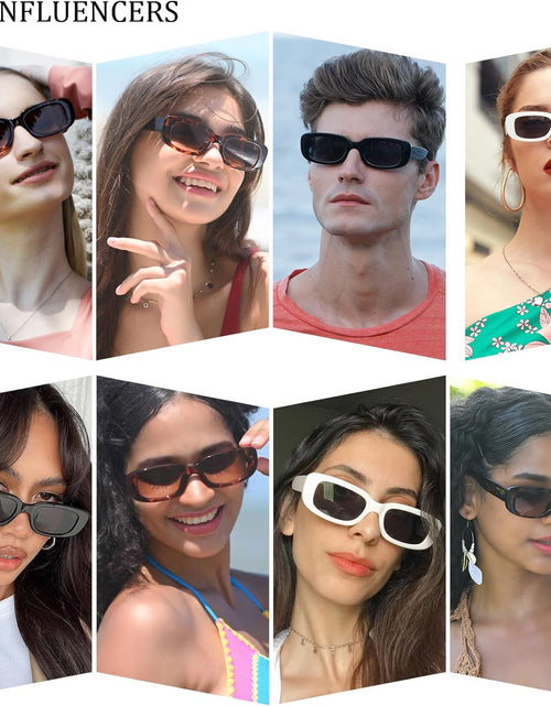 Load image into Gallery viewer, Rectangle Sunglasses for Women Men Trendy Retro Fashion Sunglasses UV 400 Protection Square Fram
