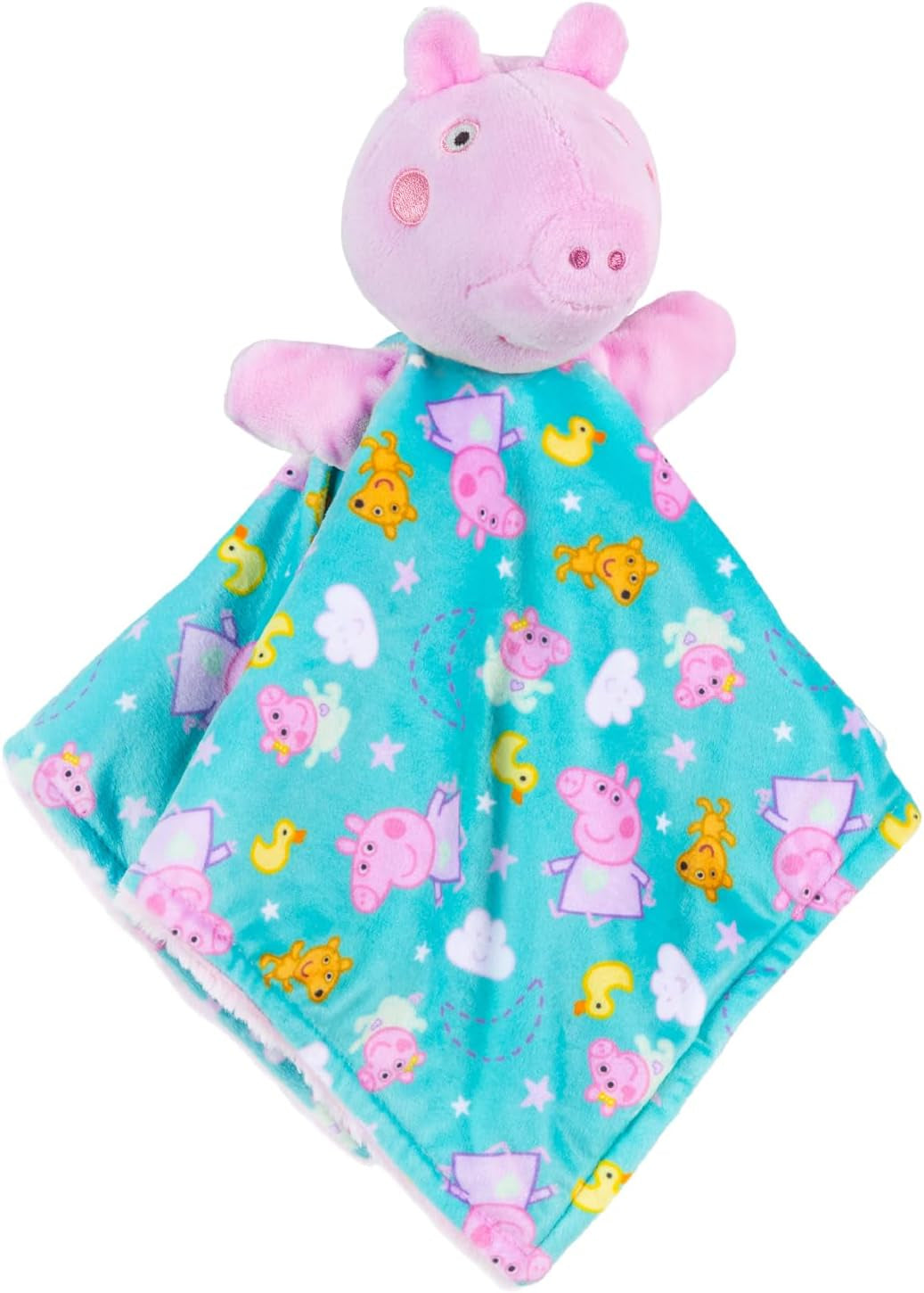 Peppa Pig Puppet Blankey - 13 Inches, Baby Showers, Snuggle Blankey and Playful Puppet for Babies 0 Months and Up, Embroidered Details