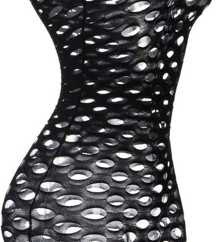 Sexy Womens Strapless Fishnet Lingerie Sleepwear Mini Dress Tube Chemise Bodysuit One Size