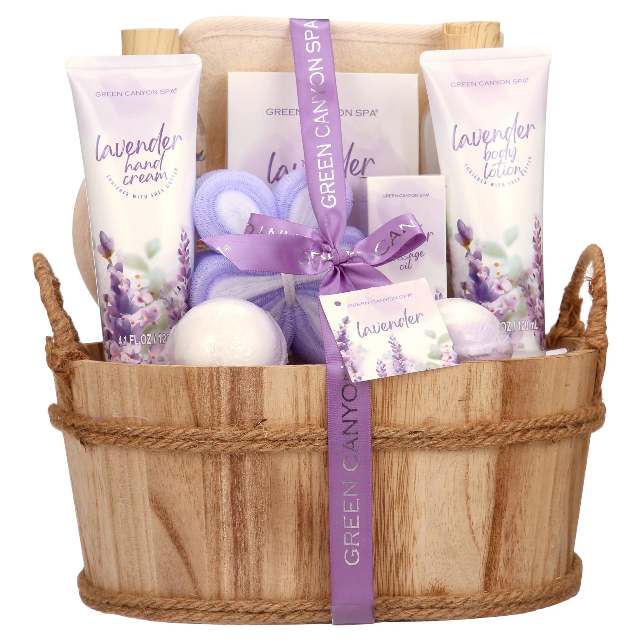 11 Pcs Lavender Spa Baskets Gift Kits, Relaxing Mothers Day Gift