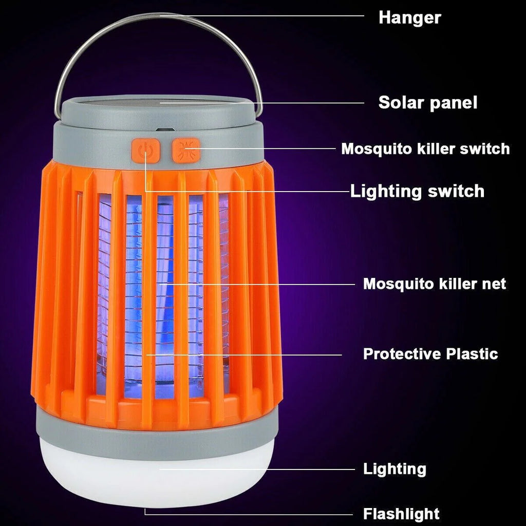Solar USB Mosquito Killer Light    Electronic Insect Zapper and Lamp