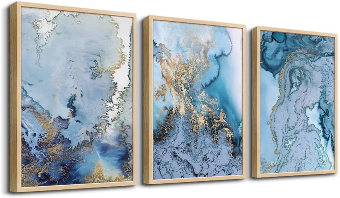 Set of 3 Wall Art Canvas Prints, Beach Sunrise Sunset Pictures Wall Decor Ocean Waves Nature Seascape Poster Coastal Landscape Painting for Living Room, Bedroom, Office Home Decor