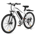 1000W Peak Electric Bike Adult,26" Mountain Bicycle Professional ,Front Dual Shock Absorption Ebike,Up 20MPH,55 Miles,35-Speed, 42V 13AH Removable Battery,White