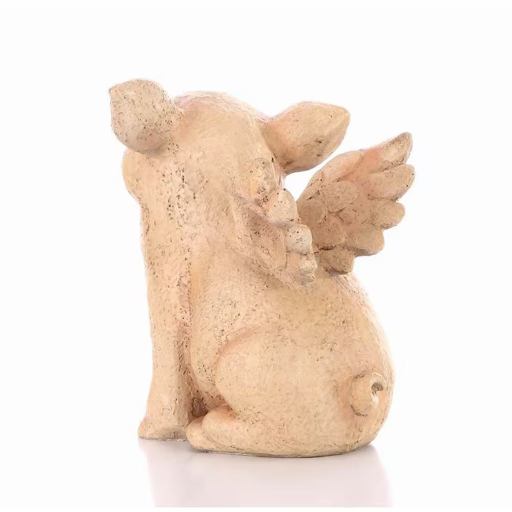 Pig with Wings Sitting, Laughing