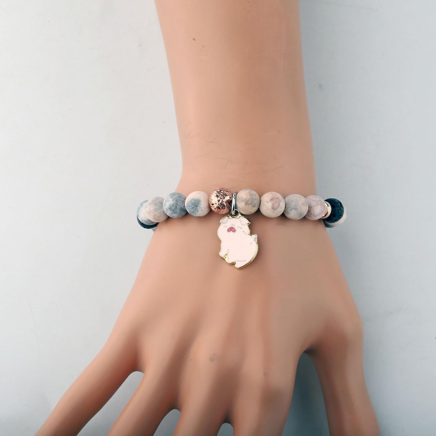 Pig Jewelry Pink Pig Charm Bracelet Pig Gift Pig Lover Gift Pig Mom Gift