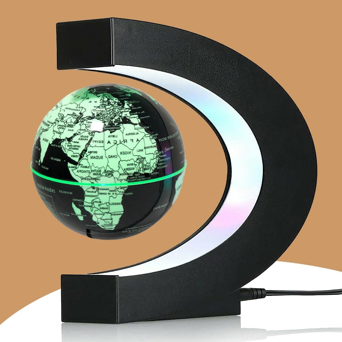 Magnetic Levitation Globe with LED Light, Desktop Decorations, Unique Gift | Father'S Day Gifts, Stunning Visuals, Atmospheric Lighting, Perfect Gift, Compact & Stylish, Valentine'S Day Gifts