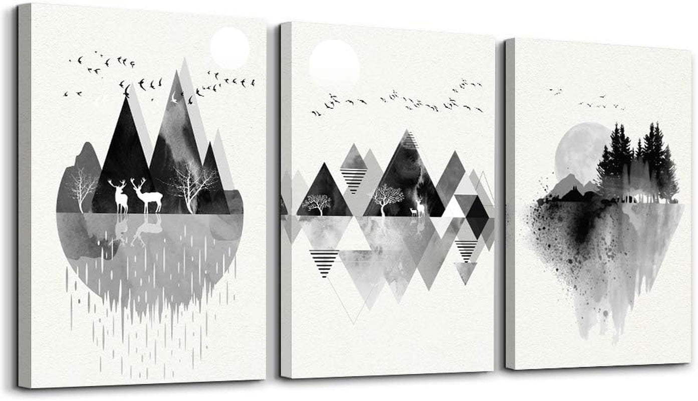Set of 3 Wall Art Canvas Prints, Beach Sunrise Sunset Pictures Wall Decor Ocean Waves Nature Seascape Poster Coastal Landscape Painting for Living Room, Bedroom, Office Home Decor