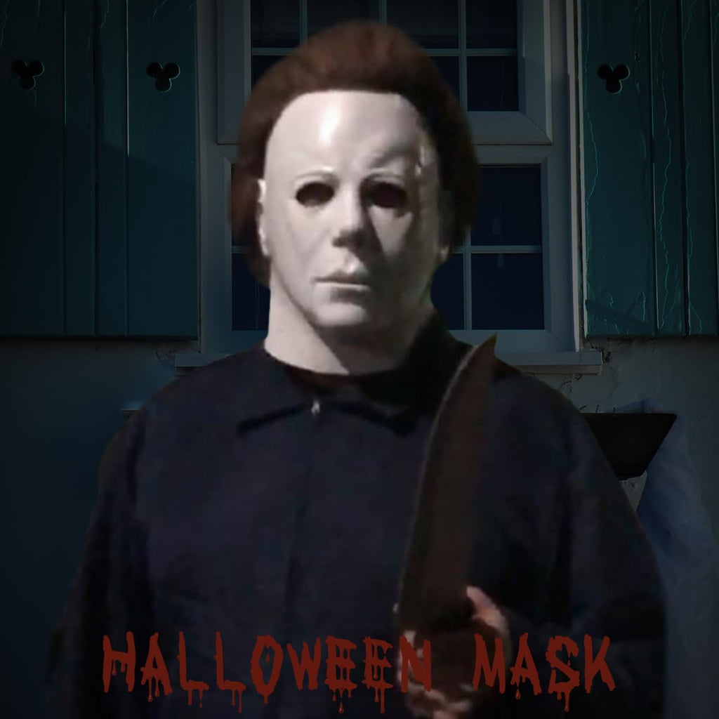 Halloween Michael Myers Mask 2024 Halloween Horror Cosplay Costume Scar Mask