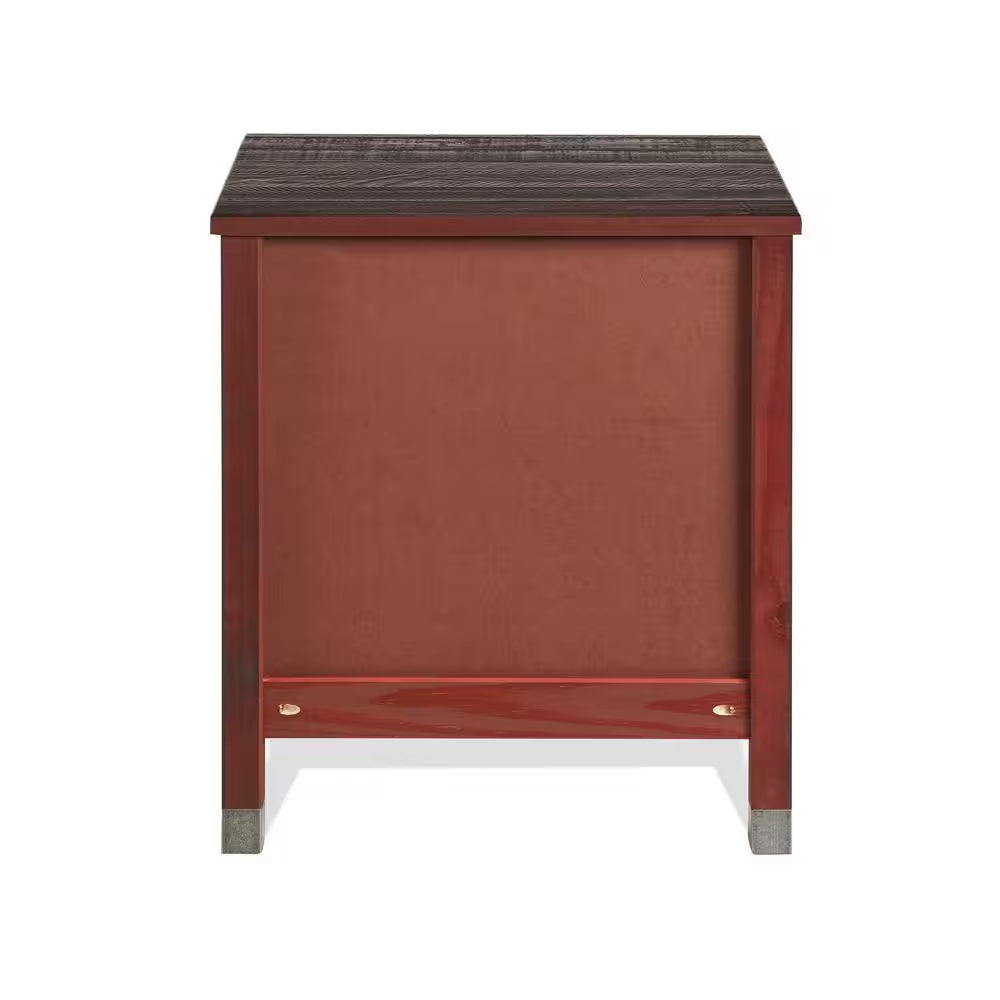 Baja 2-Drawer Walnut Nightstand