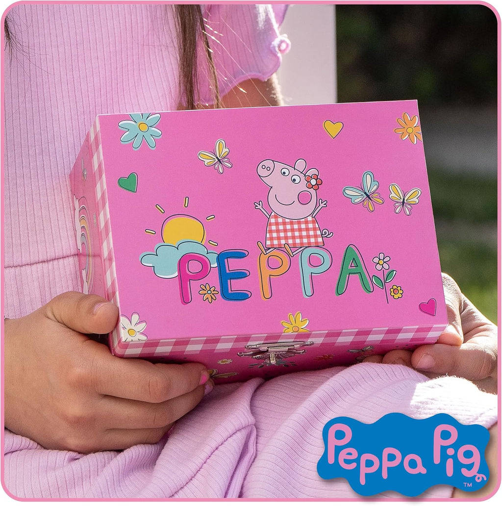 Peppa Pig Jewelry Box for Girls Musical Jewelry Box with Spinning Figurine, Peppa Pig Toys for Kids Ages 3-5 Plays Peppa Pig Theme Song