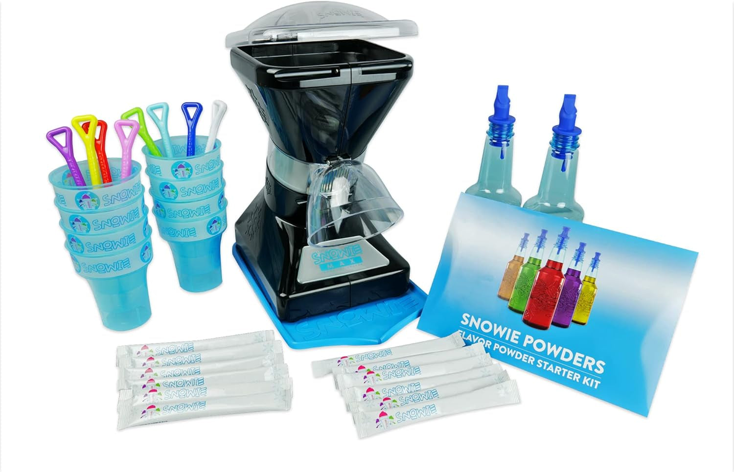 - Little  Max Snow Cone Machine - Premium Shaved Ice Maker, with Powder Sticks Syrup Mix, Entrepreneur Kit