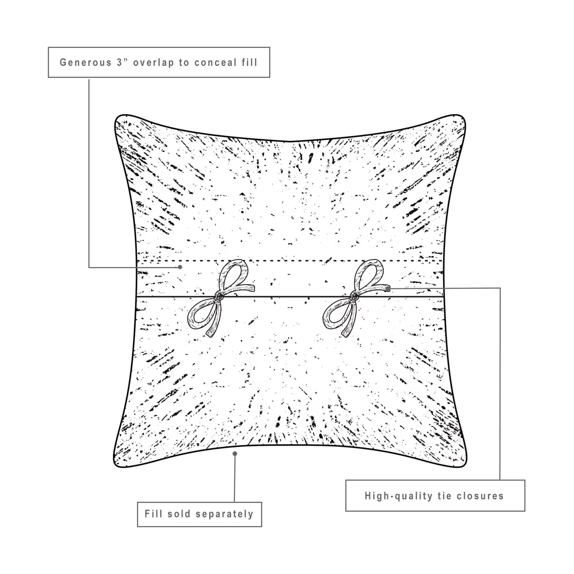Sawyer Mill 18X18" Square Accent Throw Pillow, Pig, Charcoal