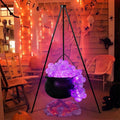 Muecwrye Halloween Decorations Outdoor, Halloween Clearance! Halloween Witches Cauldron on Tripod with Lights, DIY Bubbling Cauldron Set Decor for Home Porch Outside, Halloween Party Supplies