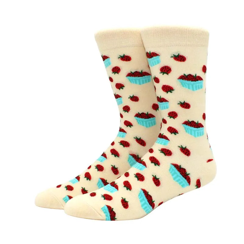 Men'S Fashion Pattern Dress Funky Fun Colorful Socks Luxury Crazy Novelty Dress Socks Cotton Happy Funny Animal Socks