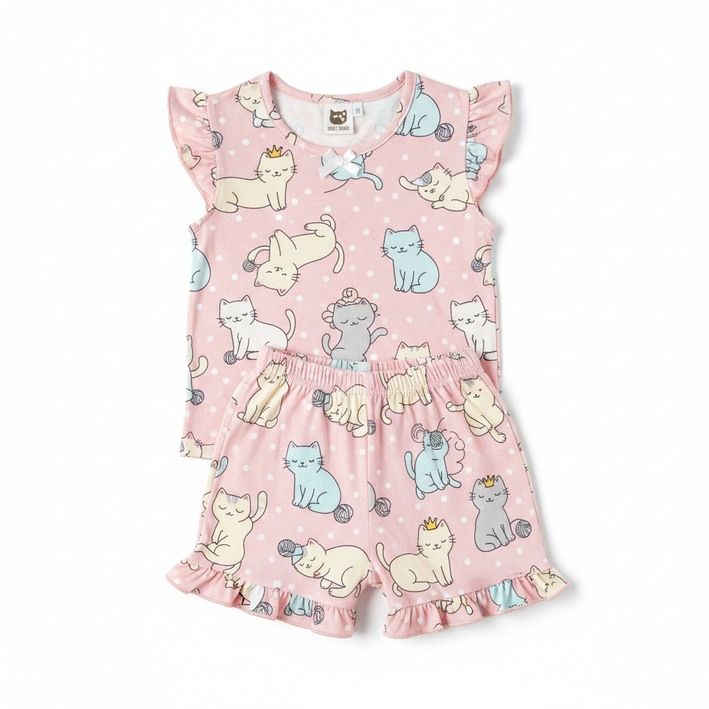 Girls Cat Pajamas
